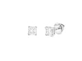 Solitario Boucles d’Oreilles Taille Princesse en Or Blanc 18K 0.5 ct, CEW10043
