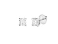 Solitario Boucles d’Oreilles Taille Princesse en Or Blanc 18K 2 ct, CEW10154