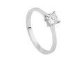 Solitario Bague Solitaire Taille Princesse Or Blanc 18K 0.5 ct, CLRW10404-14
