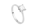 Solitario Bague Solitaire Taille Princesse 18K Or Blanc 1 ct, CLRW10405-14