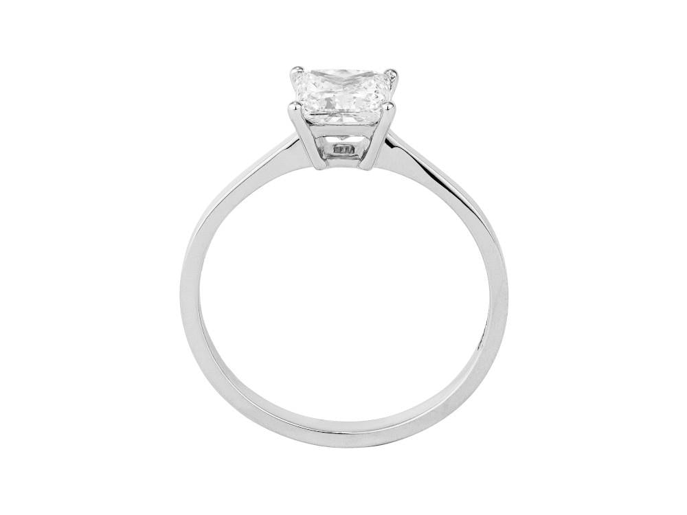 Solitario Bague Solitaire Taille Princesse 18K Or Blanc 1 ct, CLRW10405-14