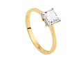 Solitario Bague Solitaire Taille Princesse Or 18K 0.5 ct, CLRY10404-14