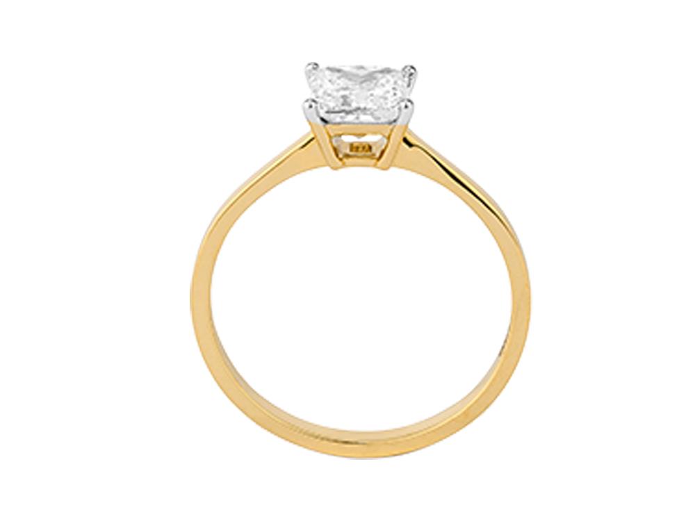 Solitario Bague Solitaire Taille Princesse Or 18K 0.5 ct, CLRY10404-14
