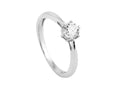 Bague solitaire taille brillant en or blanc 18K de 0.4 ct, LRW000595-040-14