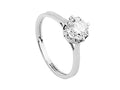 Solitario Bague Solitaire Taille Brillant Or Blanc 18K 0.8 ct, LRW00569-085-13