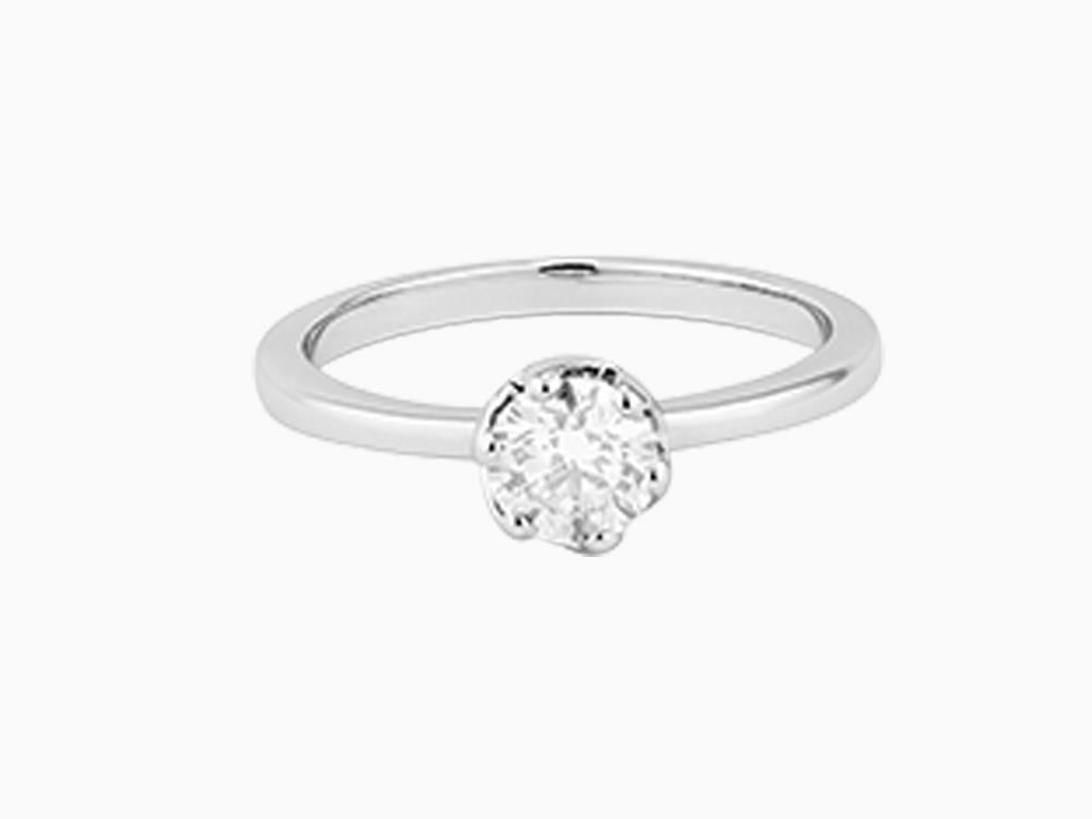 Solitario Bague Solitaire Taille Brillant Or Blanc 18K 0.6 ct, LRW23700-14