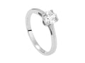 Bague solitaire taille brillant en or blanc 18K 1 ct, LRW23703-14