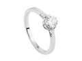 Solitario Bague Solitaire Taille Brillant Or Blanc 18K 0.5 ct, LRW23704-14