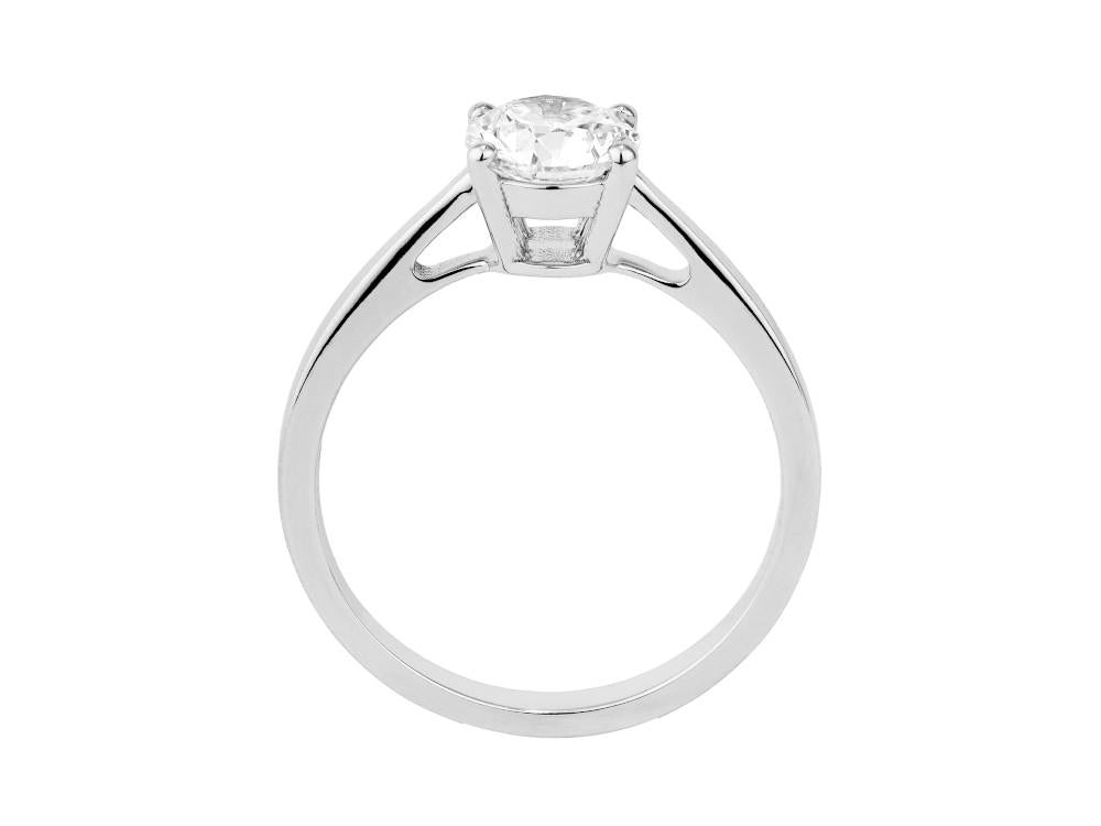 Solitario Bague Solitaire Taille Brillant Or Blanc 18K 0.5 ct, LRW23704-14