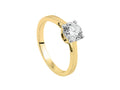 Solitario Bague Solitaire Taille Brillant 18K Or 1 ct, LRY00522-100-14