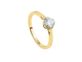 Solitario Bague Solitaire Taille Brillant 18K Or 0.5 ct, LRY00541-045-13