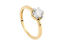 Solitario Bague Solitaire Taille Brillant Or 18K 0,6 ct, LRY00585-065-14