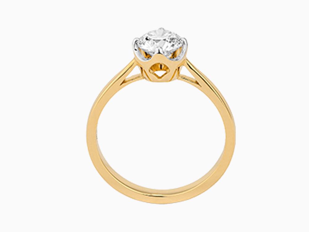 Solitario Bague Solitaire Taille Brillant Or 18K 0.8 ct, LRY23701-14