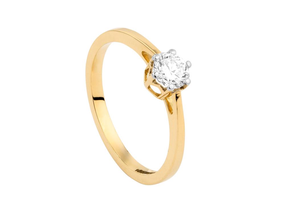 Solitario Bague solitaire taille brillant en or 18K de 0.4 ct, LRY23702-14