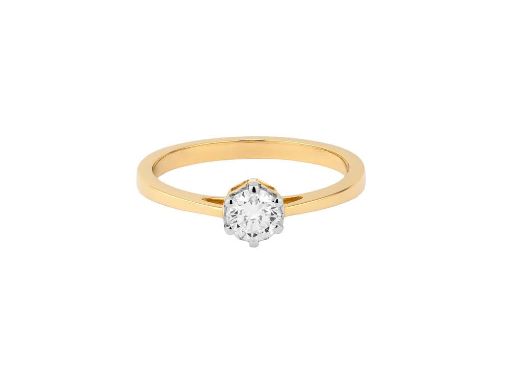 Solitario Bague solitaire taille brillant en or 18K de 0.4 ct, LRY23702-14