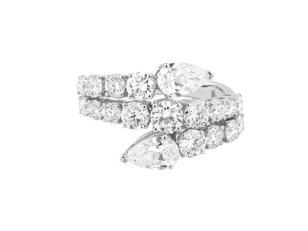 Solitario Bague Serpent en Or Blanc 18K de 3 ct, NLW00031-13