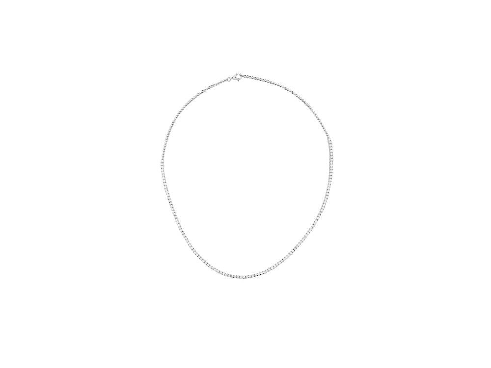 Solitario Collier Rivière en Or Blanc 18K de 3.5 ct, OAW10051