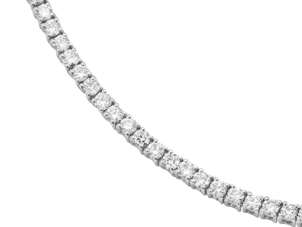 Solitario Collier Rivière en Or Blanc 18K de 3.5 ct, OAW10051