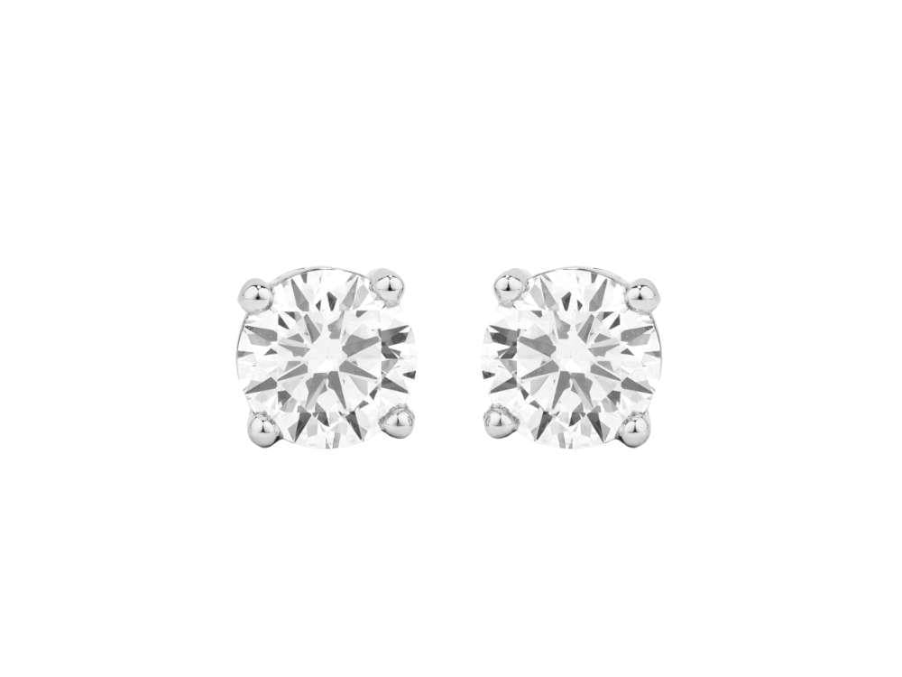 Solitario Boucles d’Oreilles Taille Brillant en Or Blanc 18K de 2 ct, PEW10226
