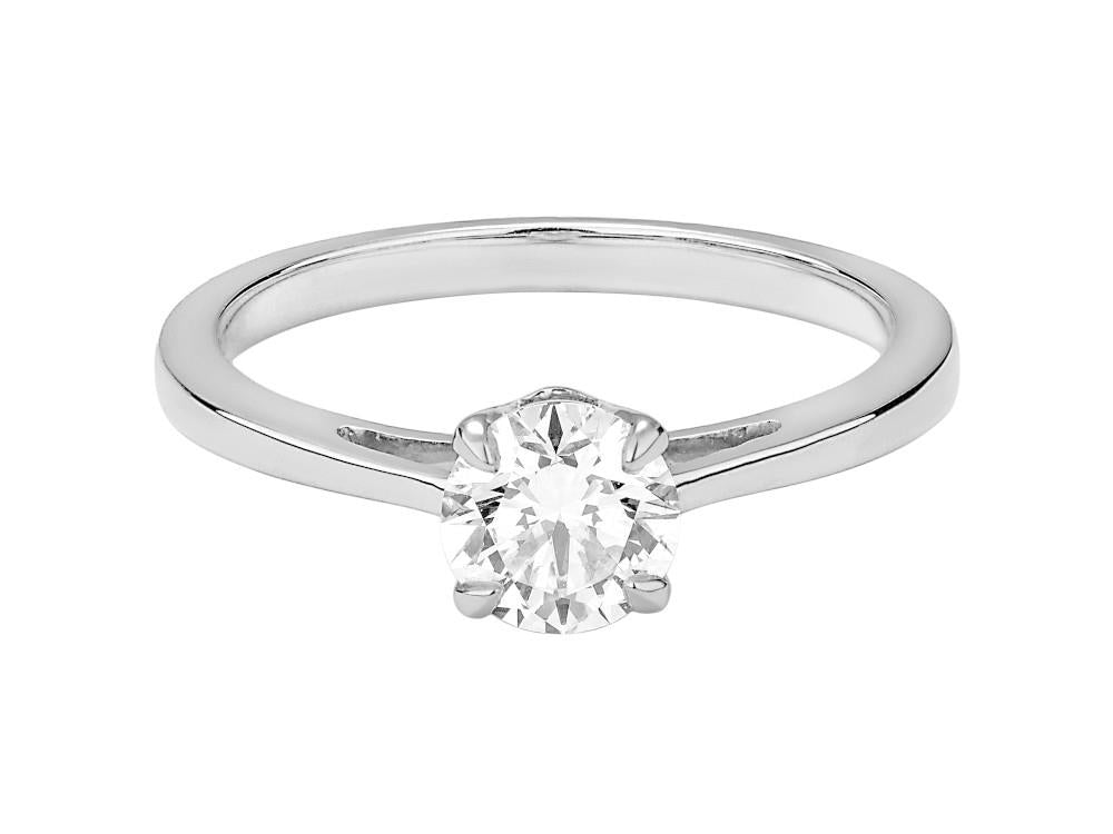 Bague solitaire Taille Brillant en Or blanc 18K de 0.7 ct, PRW10225-14