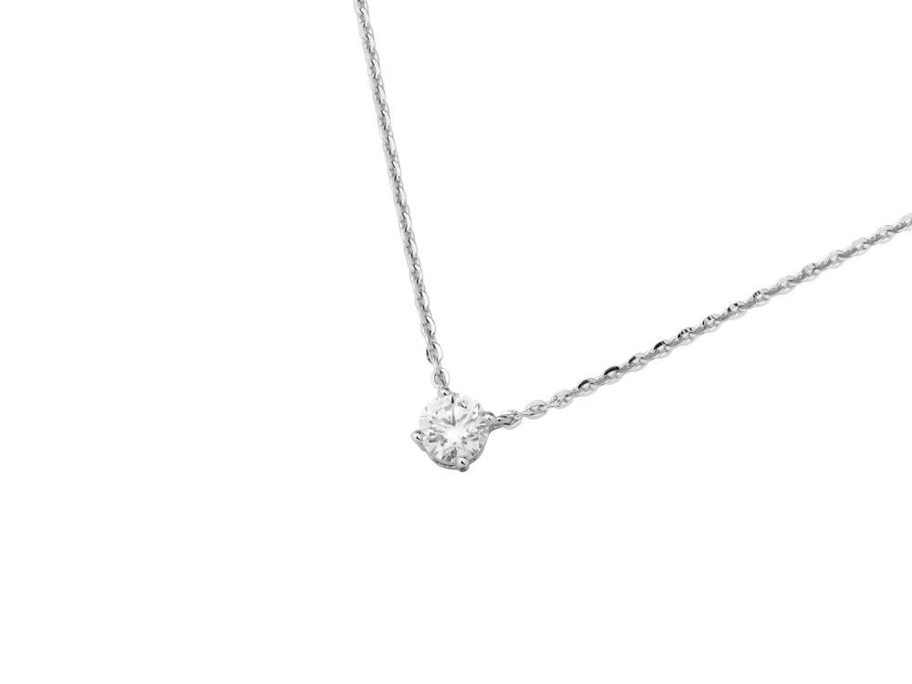 Solitario Pendentif taille Brillant en Or Blanc 14K de 1 ct, PSW10226