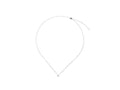 Solitario Pendentif taille Princesse en Or Blanc 18K de 0.5 ct, PW11678D