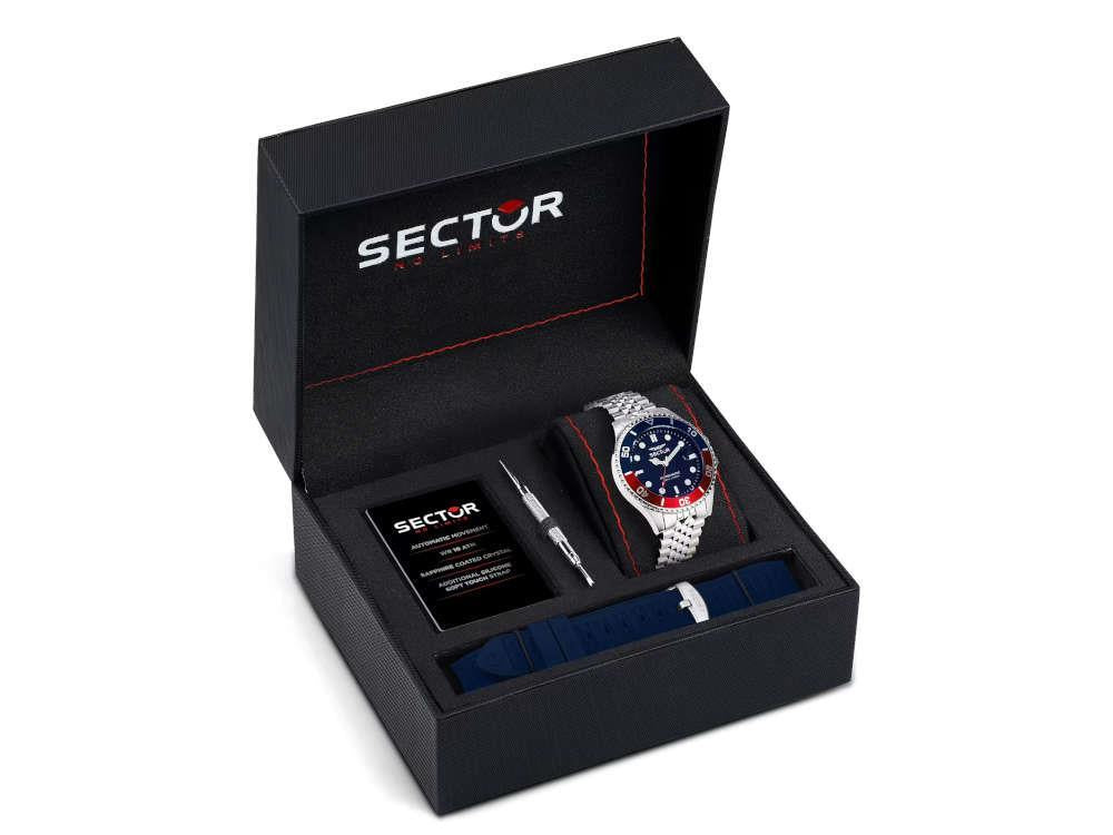 Montre Automatique Sector No Limits 230, Bleu, 43 mm, R3223161018