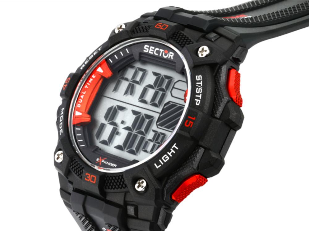 Montre Digital Sector No Limits EX-51, Noir, 49 mm, R3251317001