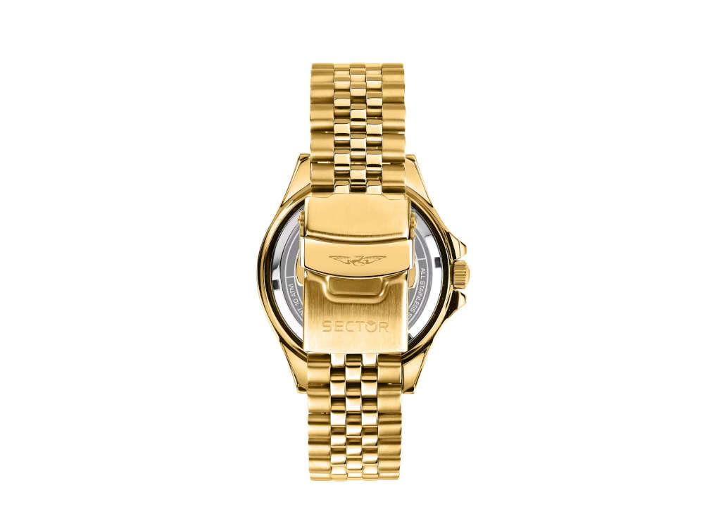 Montre à Quartz Sector No Limits 230, PVD Or, Noir, 43 mm, R3253161051