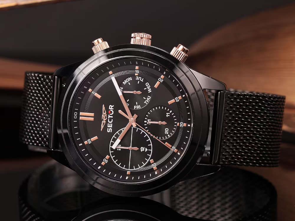 Montre à Quartz Sector No Limits 670, PVD, Noir, 45 mm, R3253540002