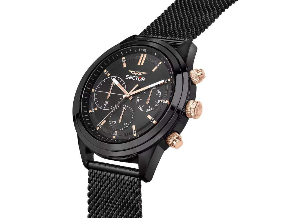 Montre à Quartz Sector No Limits 670, PVD, Noir, 45 mm, R3253540002
