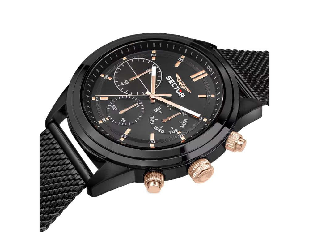Montre à Quartz Sector No Limits 670, PVD, Noir, 45 mm, R3253540002