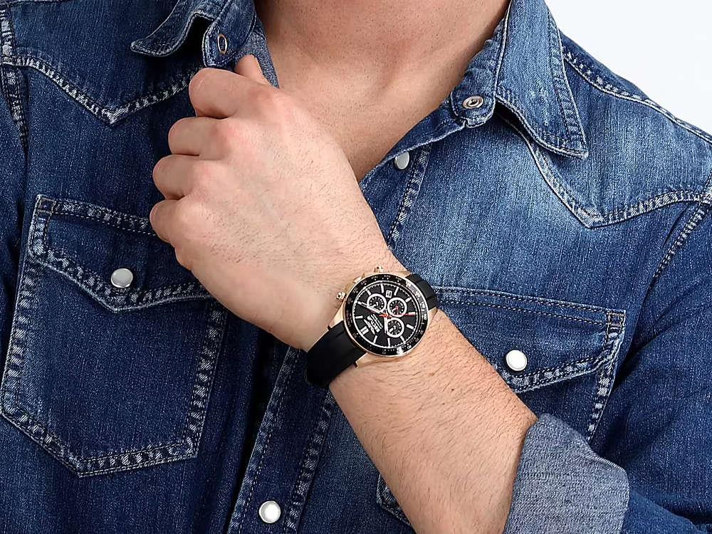 Montre à Quartz Sector No Limits 230, PVD Or Rose, Noir, 43 mm, R3271661029