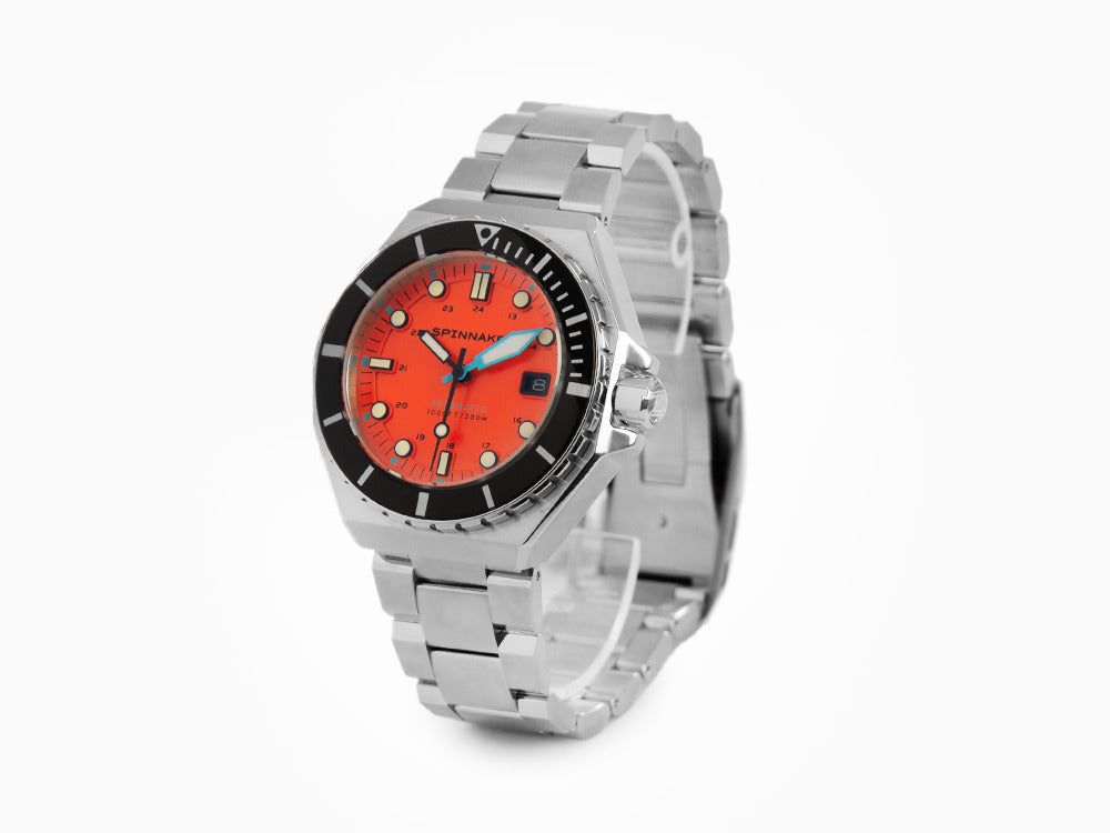 Montre Automatique Spinnaker Dumas Tangerine, Orange, 44 mm, 30 atm, SP-5081-BB