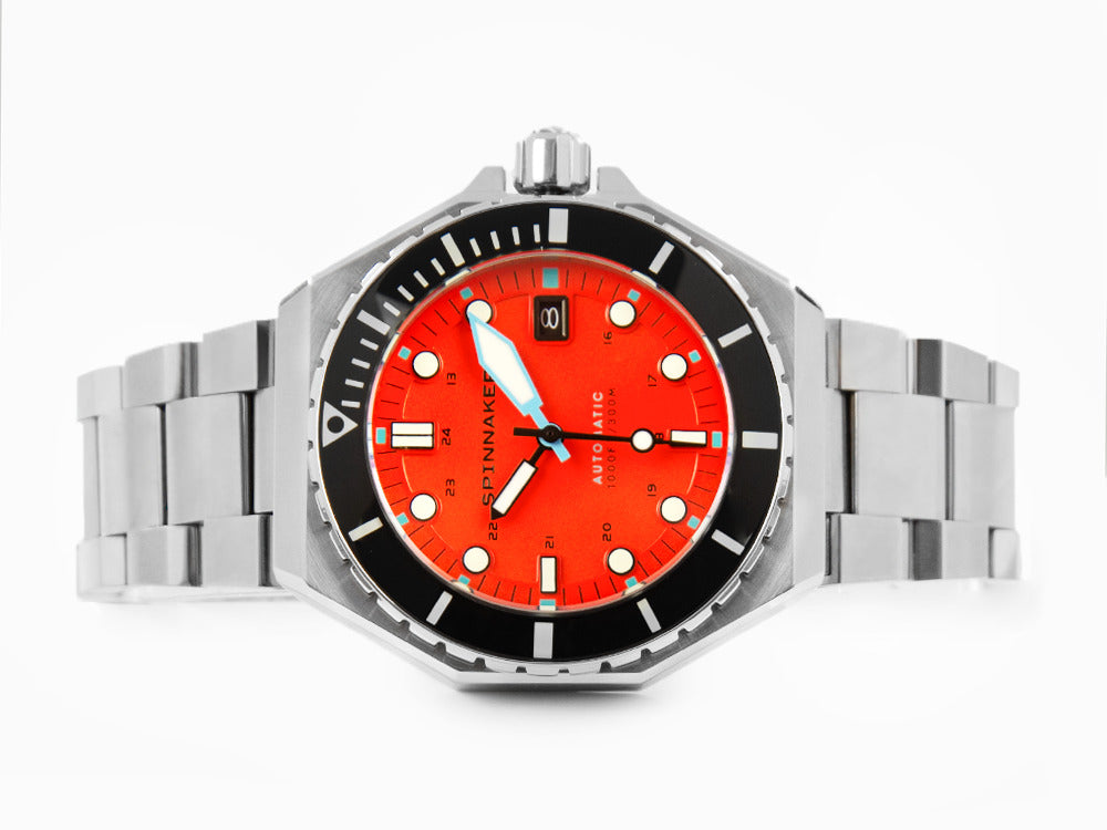 Montre Automatique Spinnaker Dumas Tangerine, Orange, 44 mm, 30 atm, SP-5081-BB