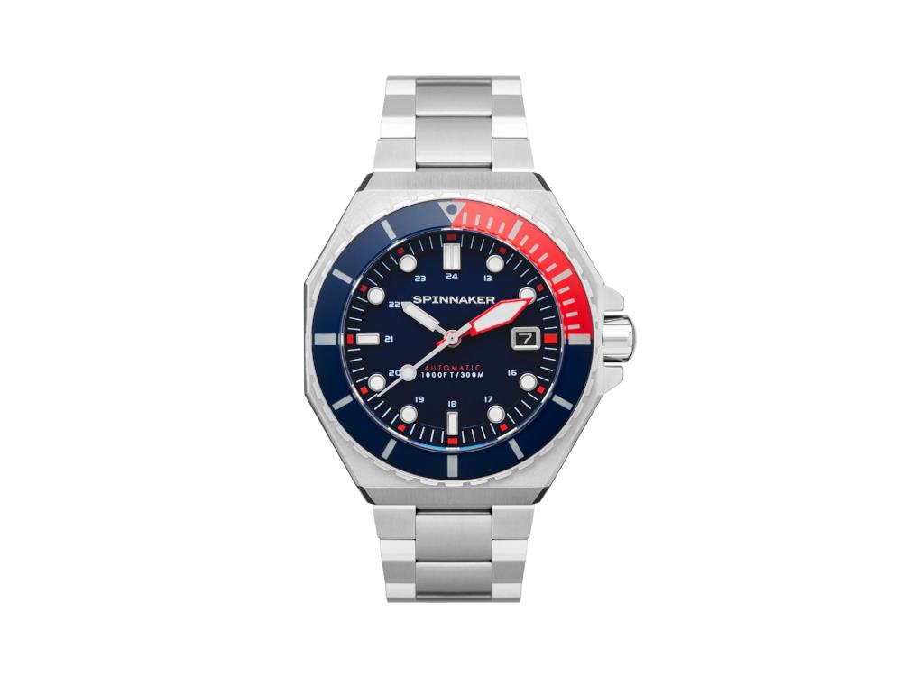 Montre Automatique Spinnaker Dumas, Bleu, 44 mm, 30 atm, SP-5081-JJ