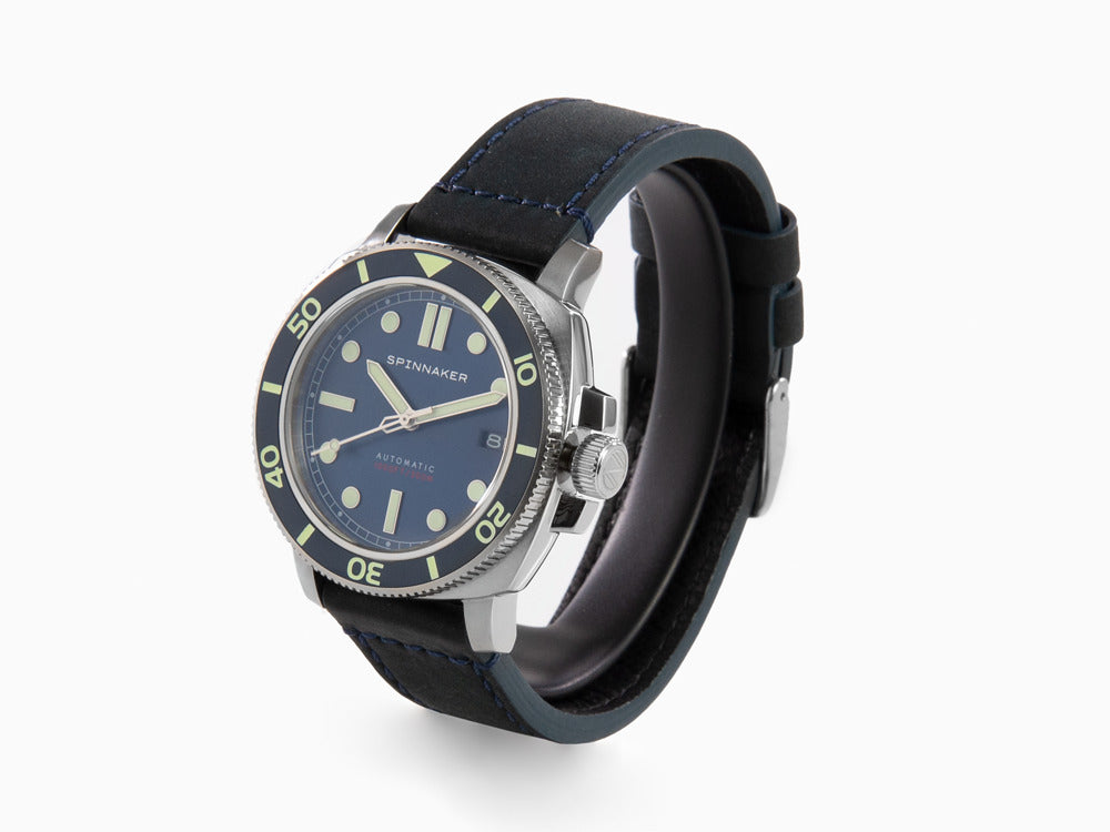 Montre Automatique Spinnaker Hull Diver, Bleu, 42 mm, 30 atm, SP-5088-02