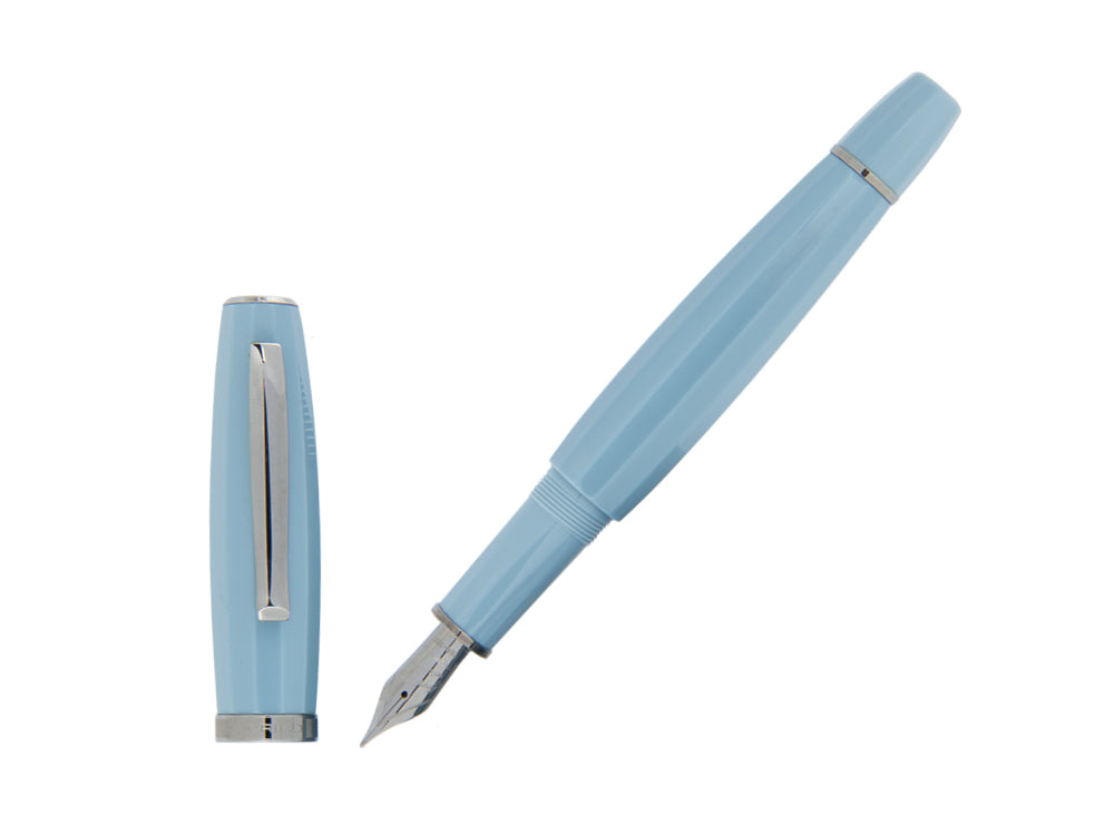 Stylo Plume Scribo Feel, Résine Bleue, Ruthénium, FEEFP03RT1803