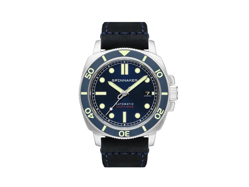 Montre Automatique Spinnaker Hull Diver, Bleu, 42 mm, 30 atm, SP-5088-02