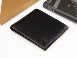 Portefeuille Tibaldi Leather, Noir, Cuir, Coton, 6 Cartes de crédit, LTM-OWALL