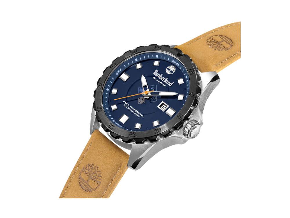 Montre à Quartz Timberland Solar Peak, Bleu, 45 mm, TDWGB0110001