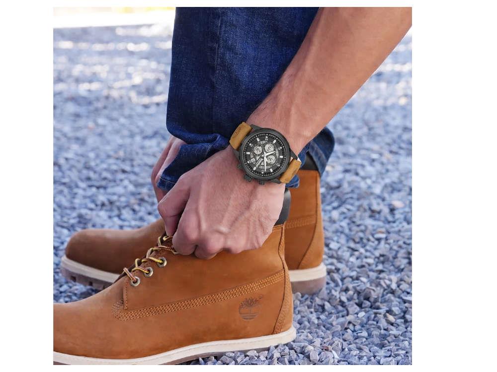 Montre à Quartz Timberland Hampton Harbour, PVD, Noir, 46 mm, TDWGC0109101