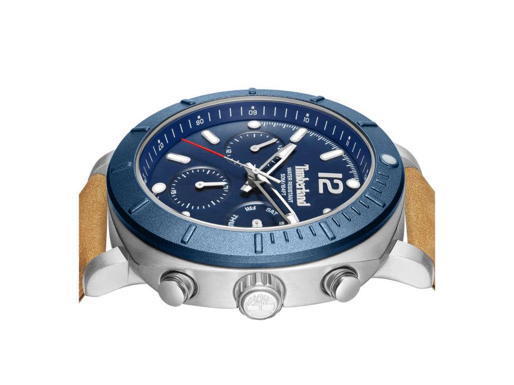 Montre à Quartz Timberland Pyperville, Bleu, 46 mm, TDWGF0074901