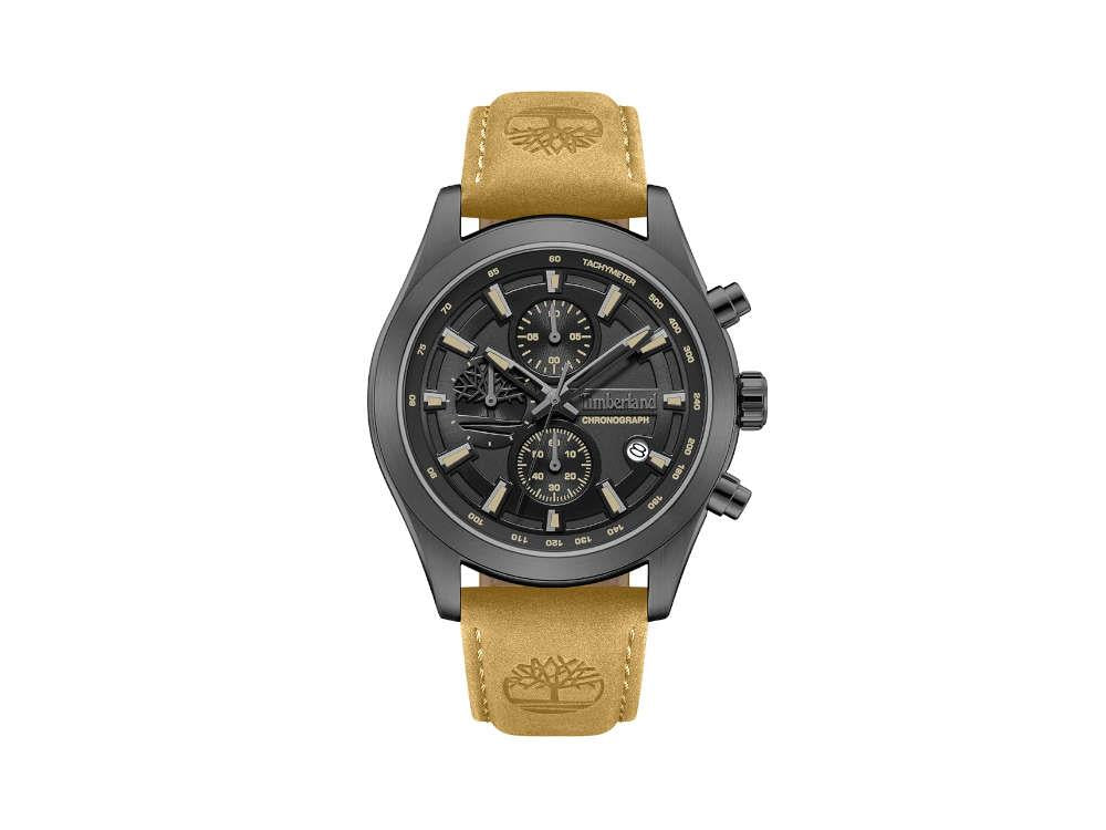 Montre à Quartz Timberland Ashmont, Noir, 44 mm, Bracelet en cuir, TDWGF0095102
