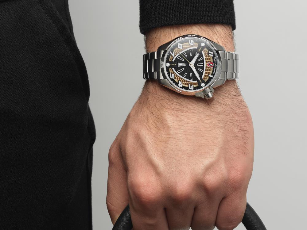 Montre à Quartz Tonino Lamborghini Shock Abs, 42 mm, Bracelet, TLABSRG-SS-B