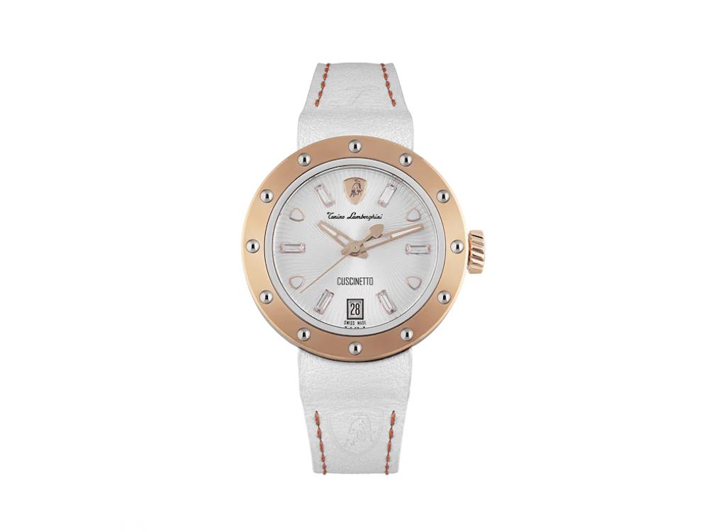 Montre à Quartz Tonino Lamborghini Cuscinetto, Blanc, 38 mm, TLF-A05-5