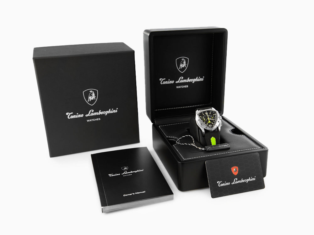 Montre à Quartz Tonino Lamborghini New Spyder Green, 43 mm, Chrono, TLF-A13-3