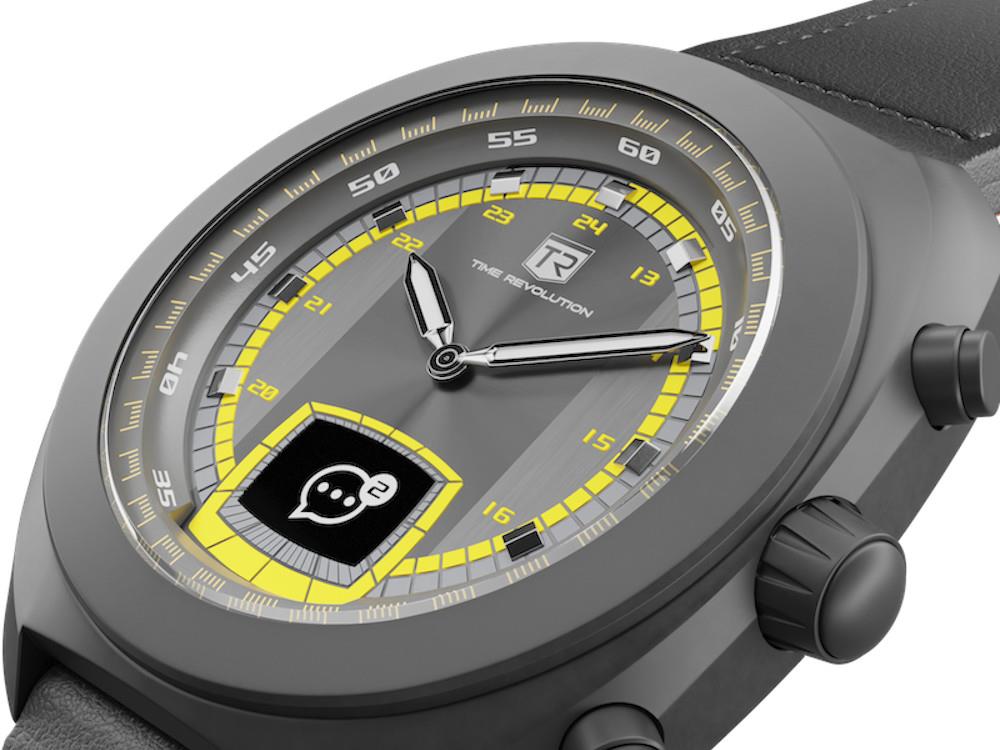 Montre Hybride Time Revolution Hybrid 01 Thunder PVD, Noir, 42 mm, TR01.4B