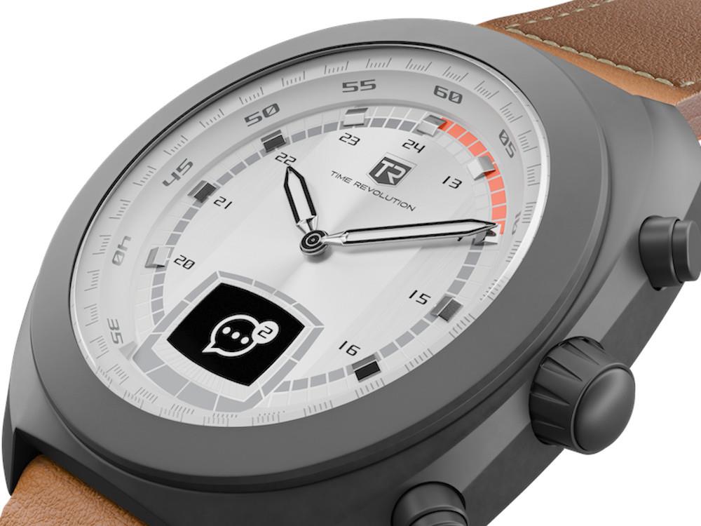 Montre Hybride Time Revolution Hybrid 01 Glacier PVD, Gris, 42 mm, TR01.4B-1-1