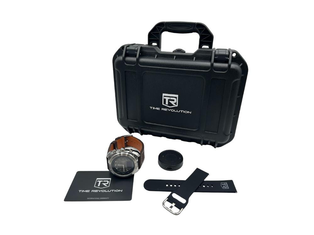 Montre Hybride Time Revolution Hybrid 01 Glacier PVD, Gris, 42 mm, TR01.4B-1-1